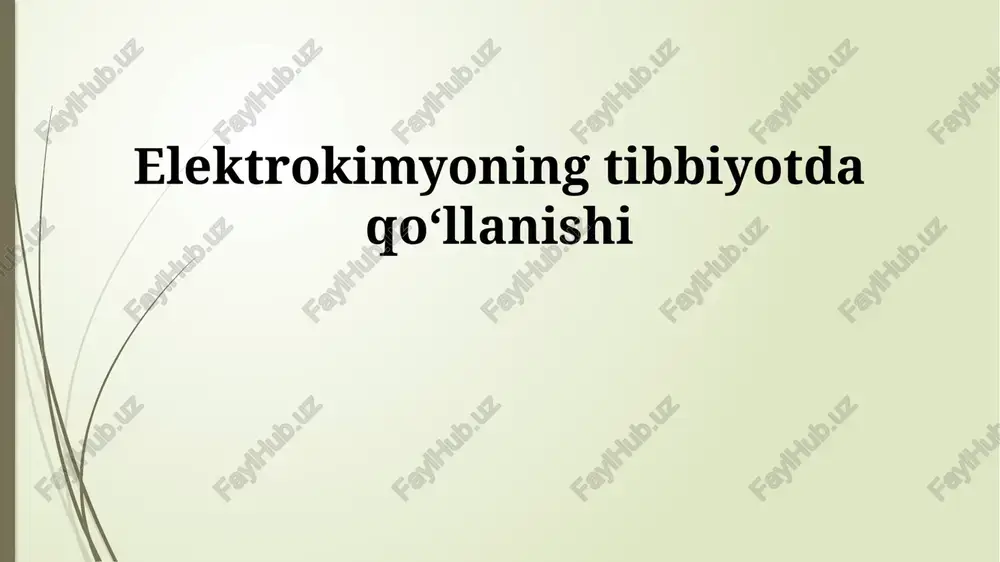 elektrokimyoviy biosensorlar — PPTX