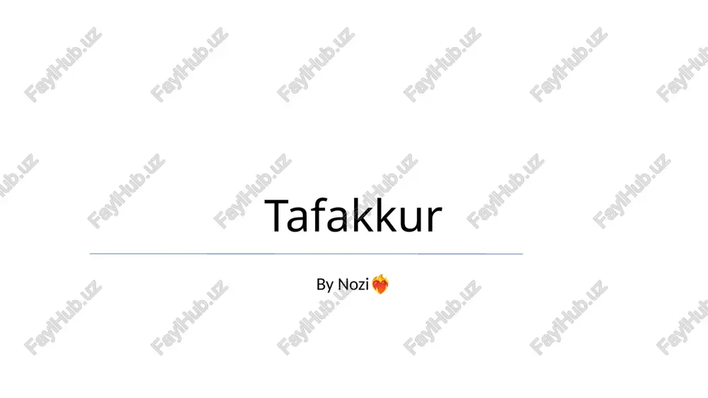 tafakkur — PPTX