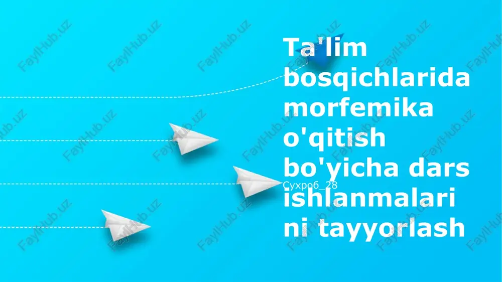 morfologiya ta'limining asosiy printsiplari — PPTX