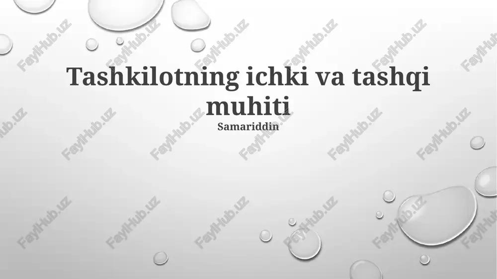 tashqi muhit tahlili — PPTX