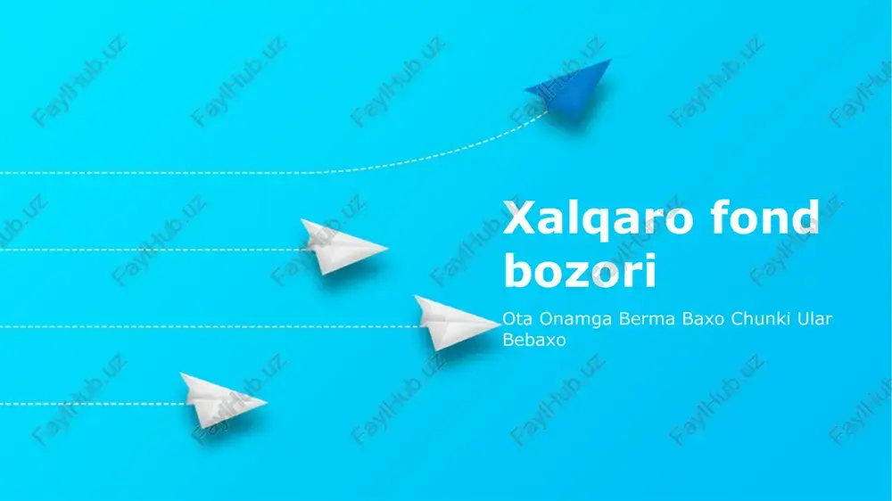xalqaro fond bozori — PPTX