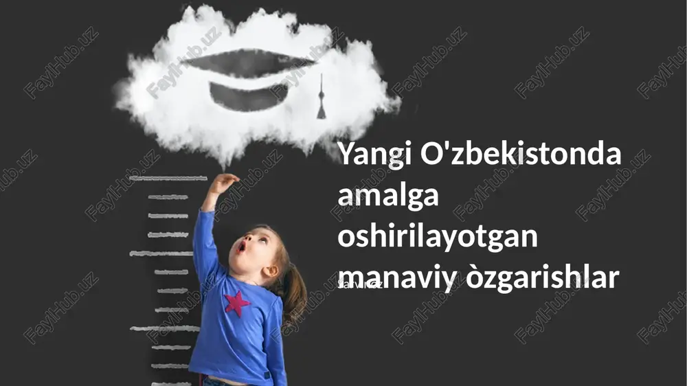 yangi o'zbekistonda amalga oshirilayotgan manaviy òzgarishlar — PPTX