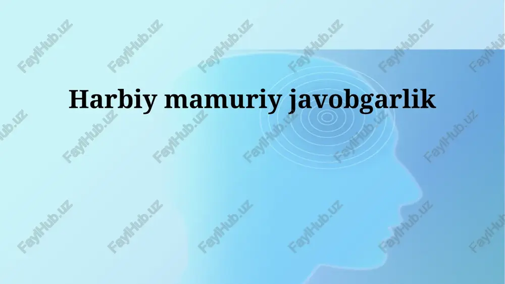 harbiy ma'muriy javobgarlik — PPTX