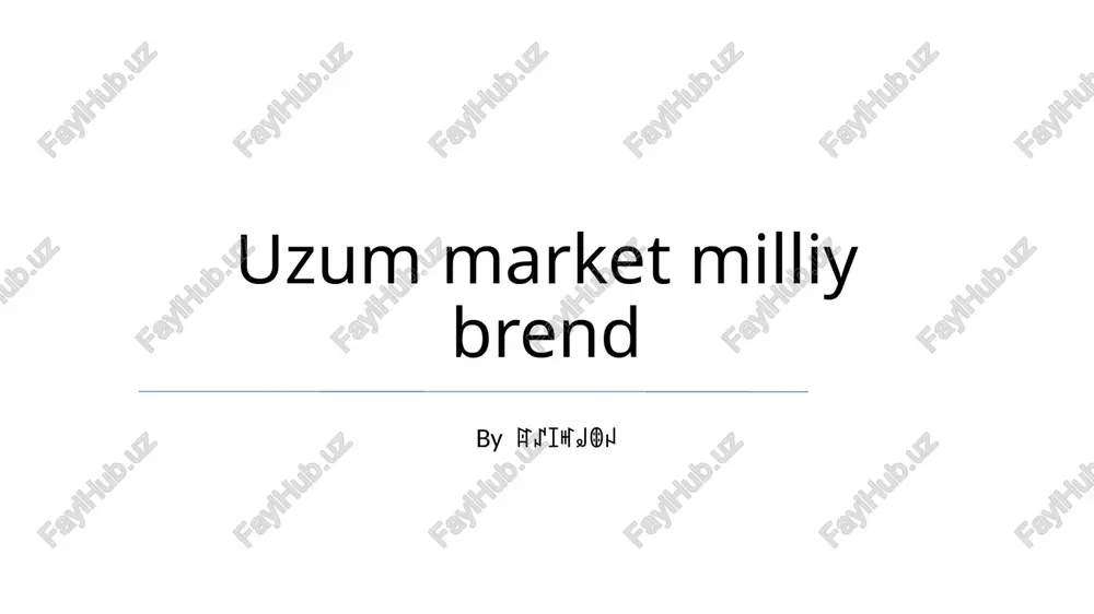 uzum market — PPTX