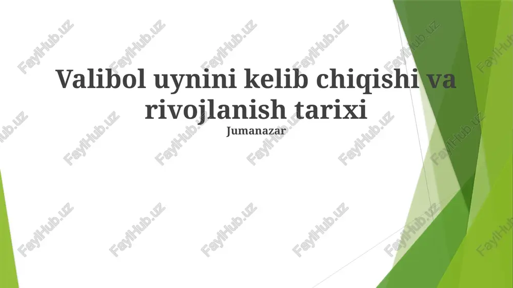 voleybol tarixi — PPTX