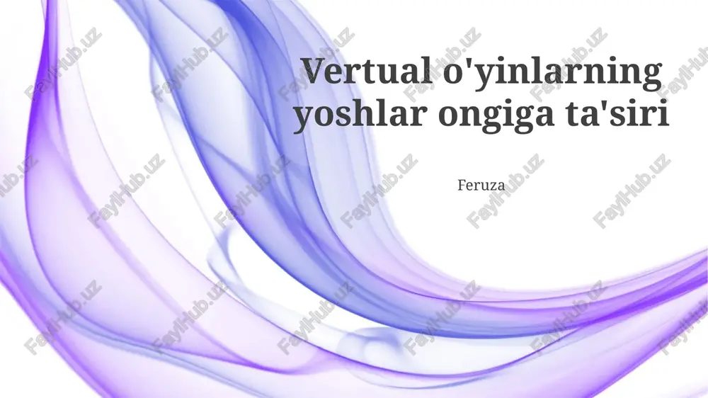 kognitiv rivojlanish va o'yinlar — PPTX
