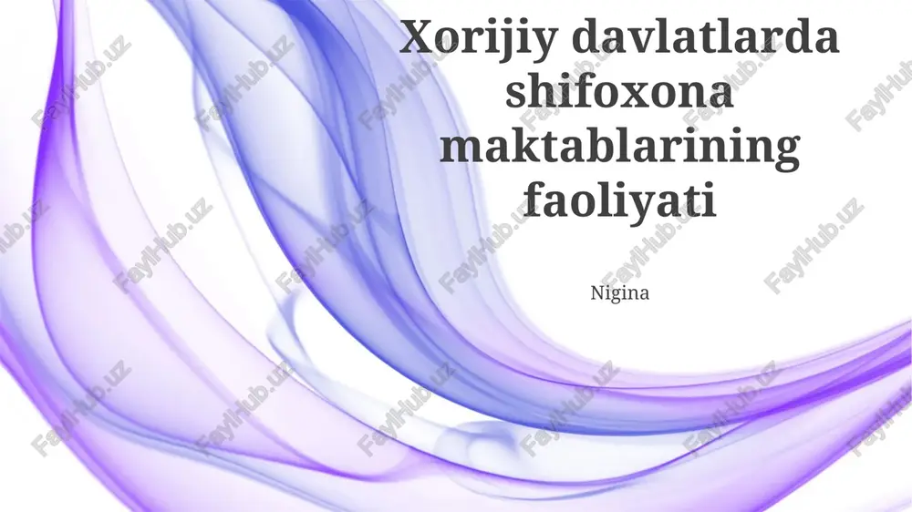 jahon sog'liqni saqlash hamkorligi — PPTX