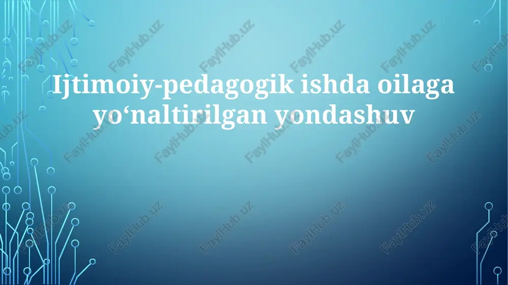 ijtimoiy-pedagogik ishlar — PPTX