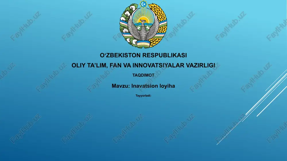 inavatsionloyiha — PPTX