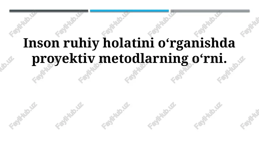 proyektiv usullar — PPTX