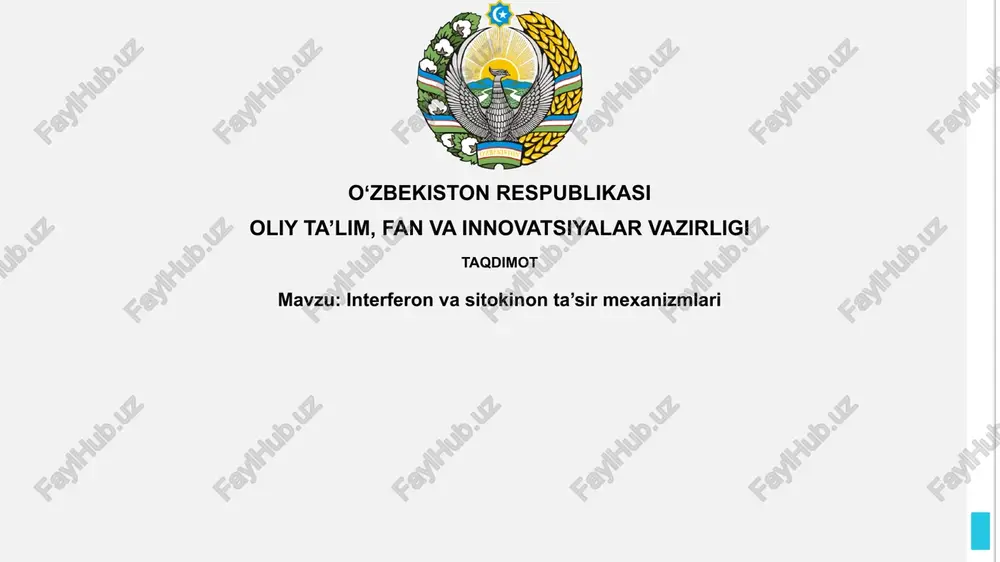 interferonlar va sitokinlar — PPTX