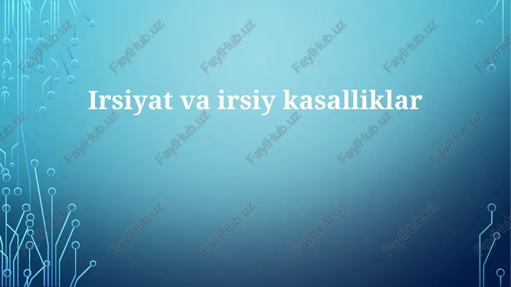 irsiyatvairsiykasalliklar — PPTX