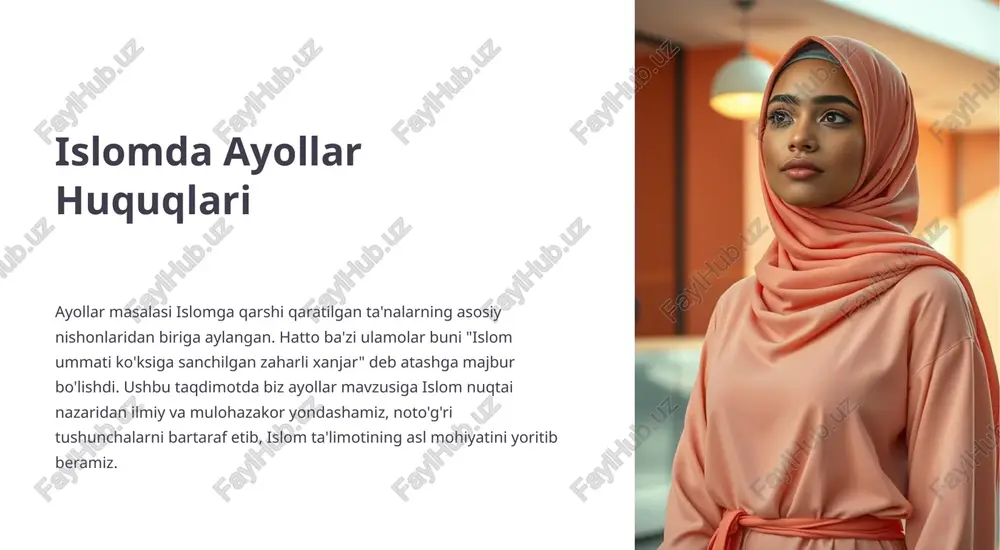 islomda ayollar huquqlari — PPTX