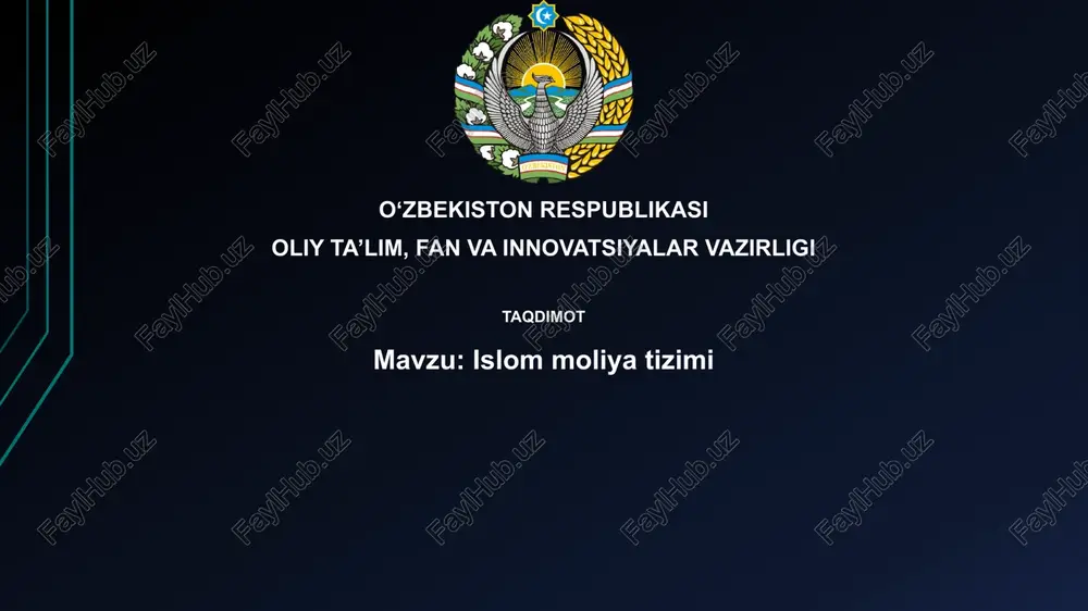 islom moliyasining tarixi va rivojlanishi — PPTX