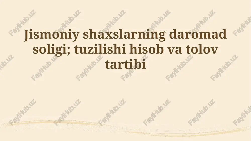 daromad solig'i — PPTX