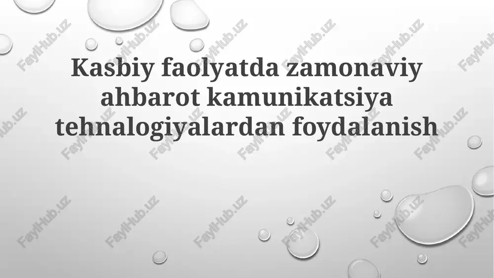 zamonaviy akt — PPTX