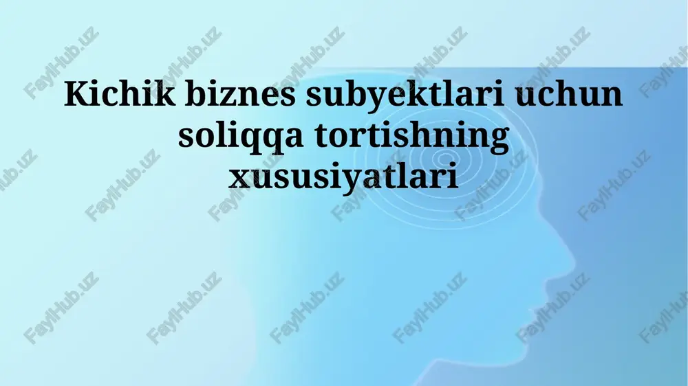 soliq tizimi — PPTX
