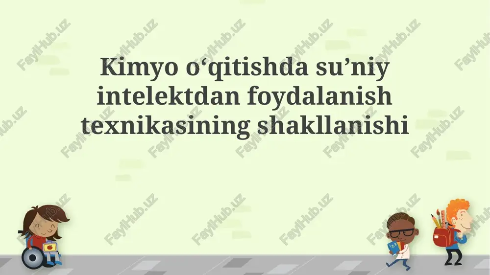 sun'iy intellekt va kimyo — PPTX