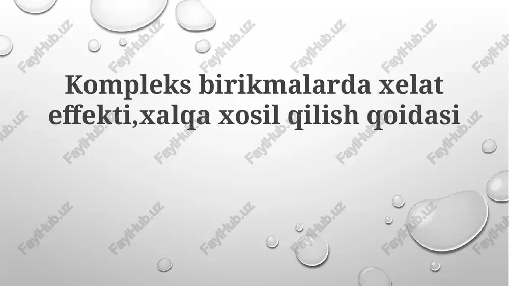 kelat effekti — PPTX