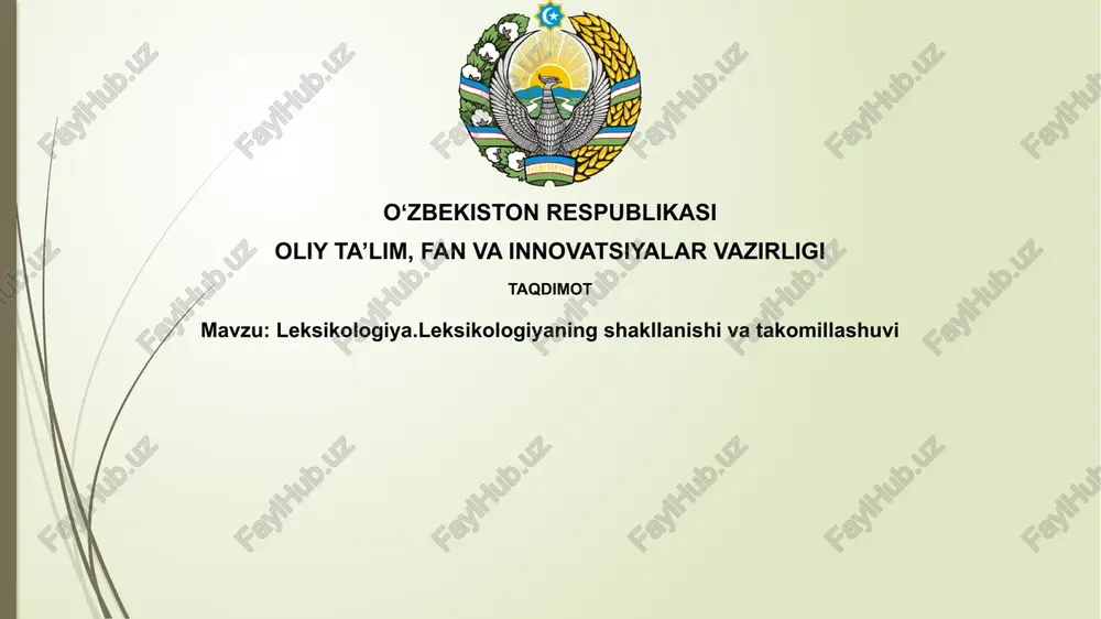 leksikologiya — PPTX