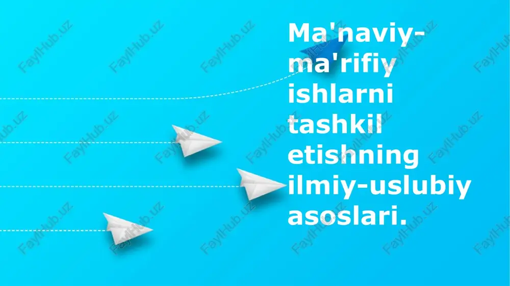 ma'naviy-ma'rifiy ishlar — PPTX