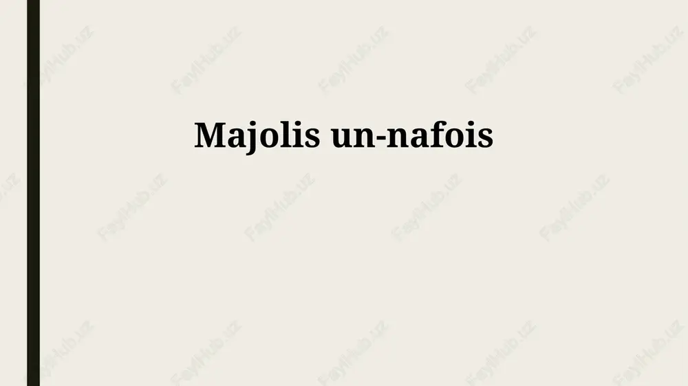 majolis un-nafois — PPTX