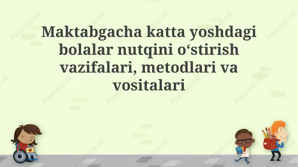 nutqni rivojlantirish vazifalari — PPTX
