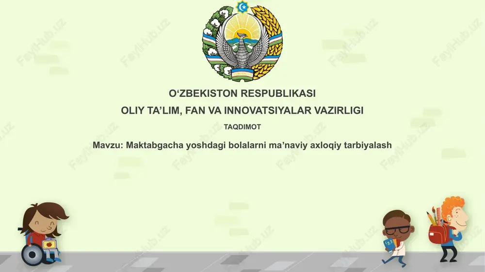 ma'naviy-axloqiy tarbiya — PPTX