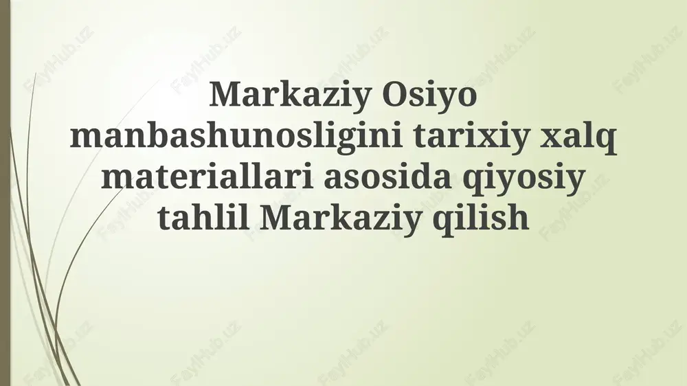 folklorning manbashunosligi — PPTX
