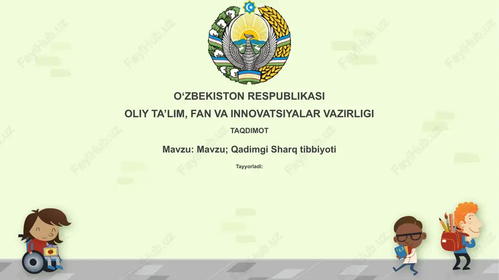 qadimgi sharq tibbiyoti — PPTX
