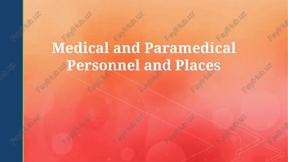 healthcare professionals: roles and responsibilities — PPTX
