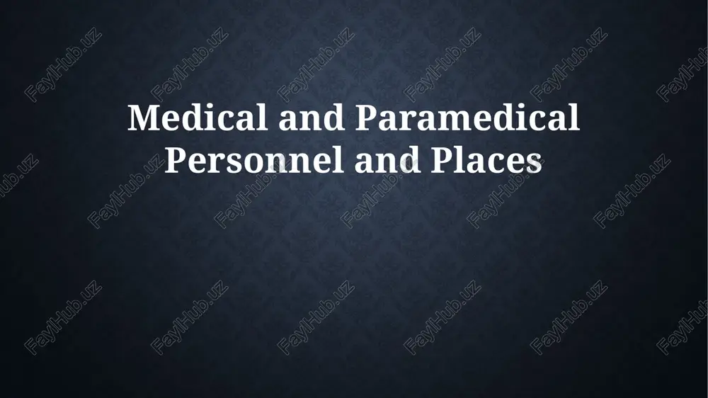 healthcare heroes: roles and responsibilities — PPTX