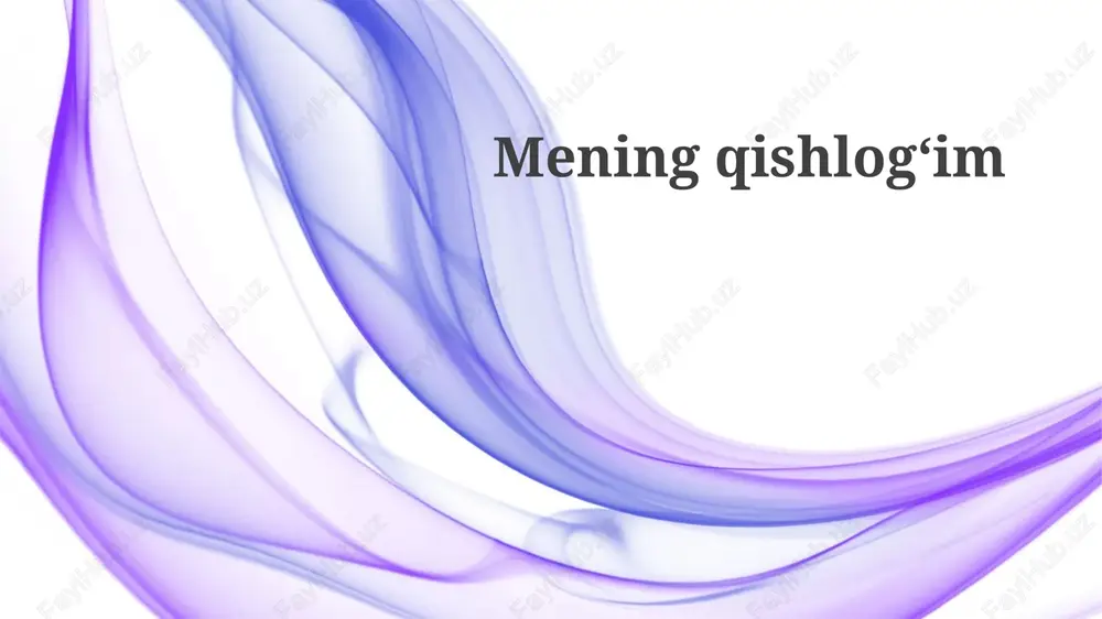 meningqishlogʻim — PPTX