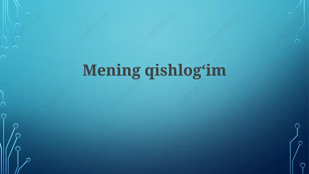 qishlog'im — PPTX