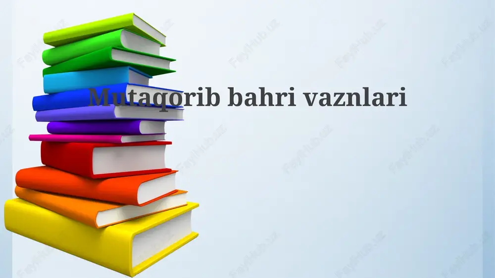 mutaqoribbahrivaznlari — PPTX