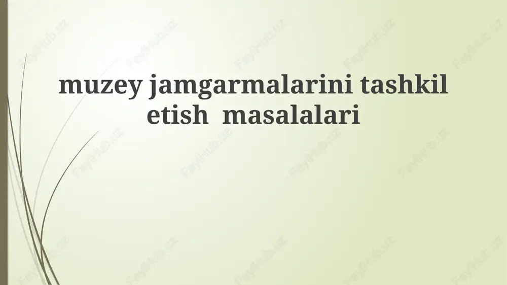 fondlarni hisobga olish va saqlash — PPTX