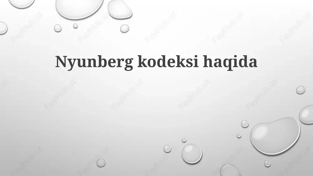 nyunberg kodeksi — PPTX