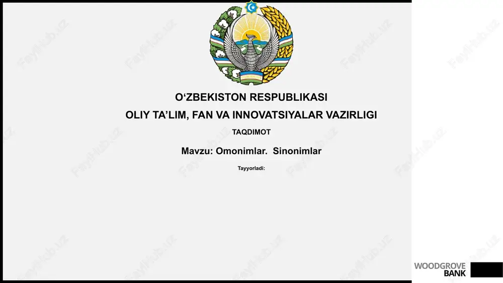 omonimlar.sinonimlar — PPTX