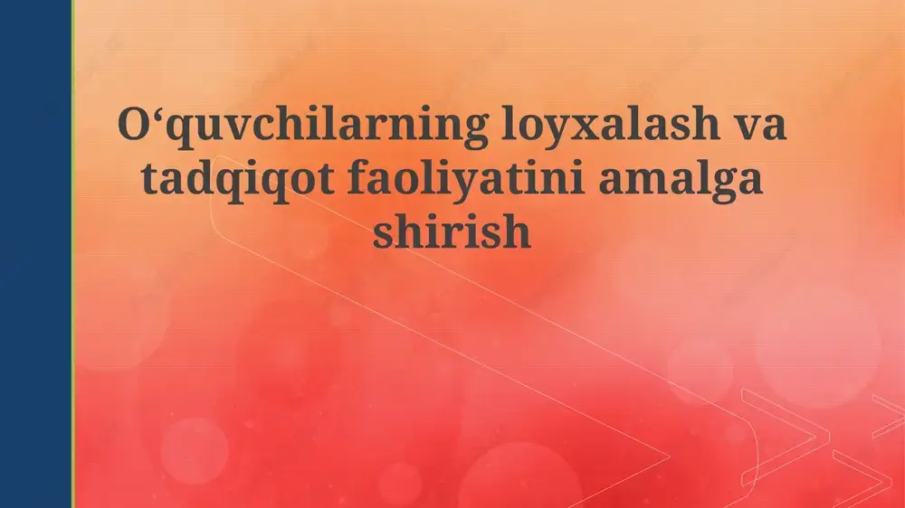dizayn va tadqiqot faoliyati — PPTX