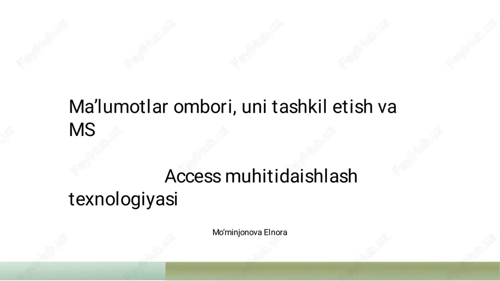 ma’lumotlar ombori — PDF