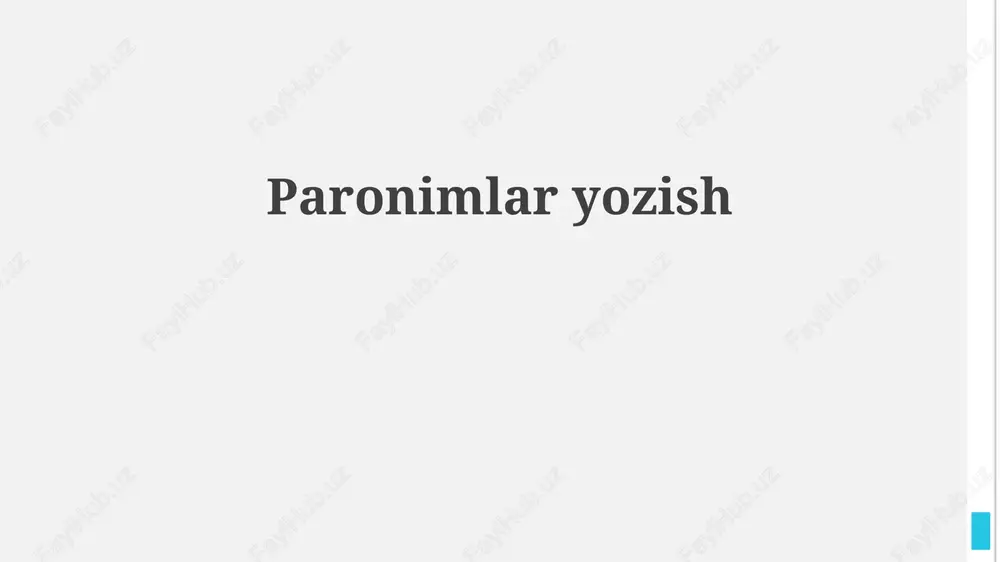paronimlar — PPTX