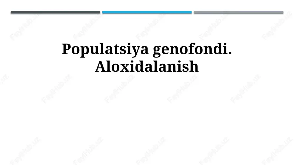 populyatsiya gen fondi — PPTX