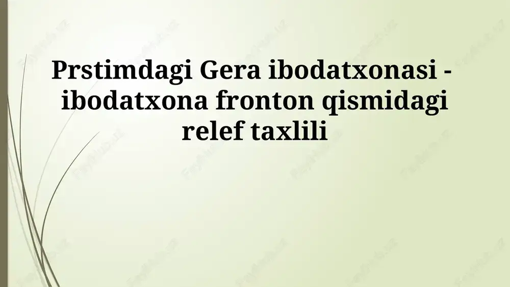 prstimdagi gera ibodatxonasi — PPTX