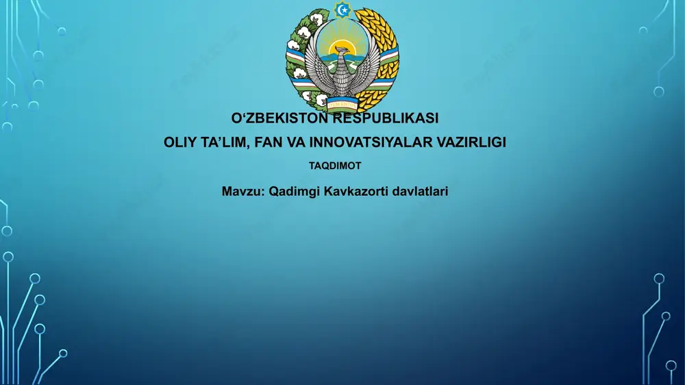 qadimgi kavkazorti davlatlari — PPTX