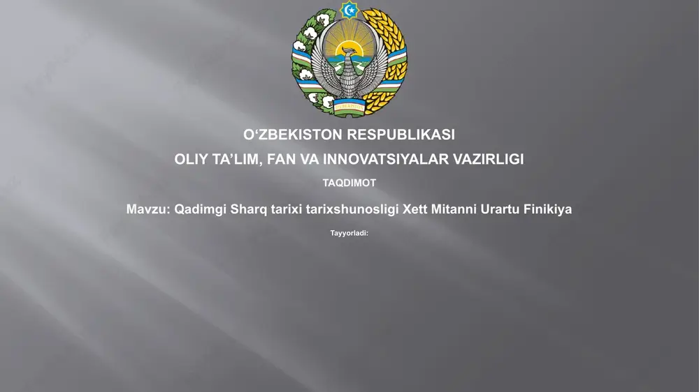 qadimgi sharq tarixi tarixshunosligi — PPTX
