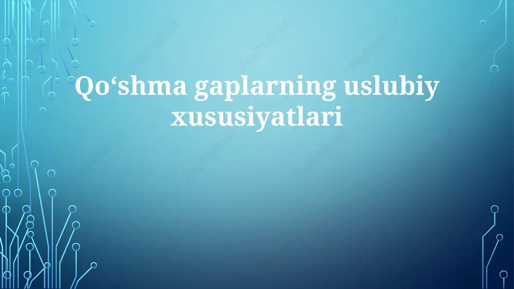 qoʻshma gaplar — PPTX