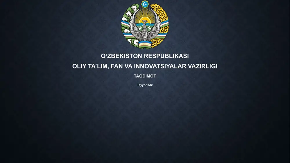 umumiy tavsif va anatomiyasi — PPTX