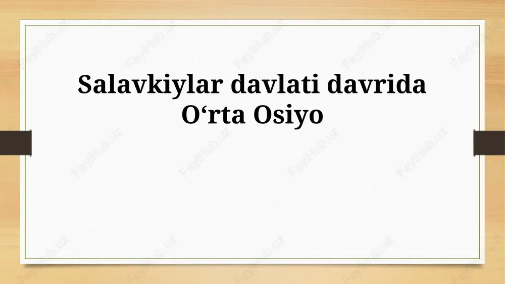 selevkiylar davridagi markaziy osiyo — PPTX