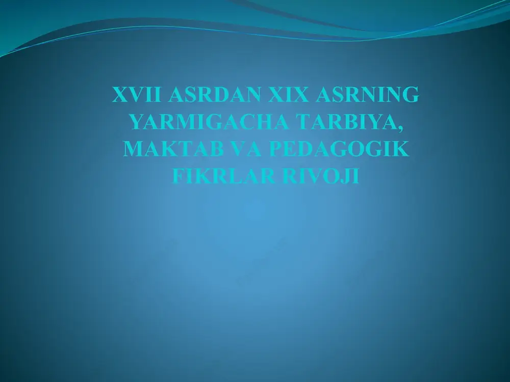 reja: buxoro amirligi — PPTX