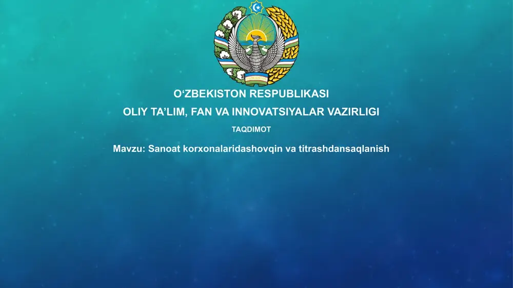 sanoatkorxonalaridashovqinvatitrashdansaqlanish — PPTX